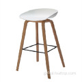 Simple Design High Bar Stool High Bar Chair Wooden Legs Beverage Bar Stool Supplier